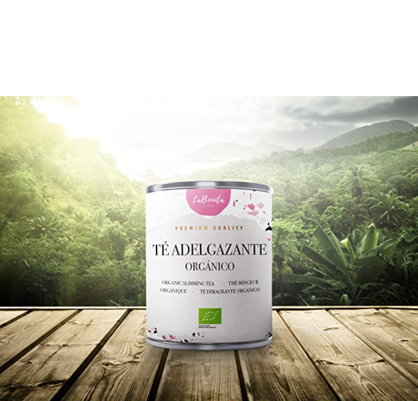 LaBonita Nature, Té Adelgazante quemagrasa para pérdida de peso. 100% Orgánico. Compuesto de té rojo pu-erh, manzana, hibisco, escaramujo y cola de caballo