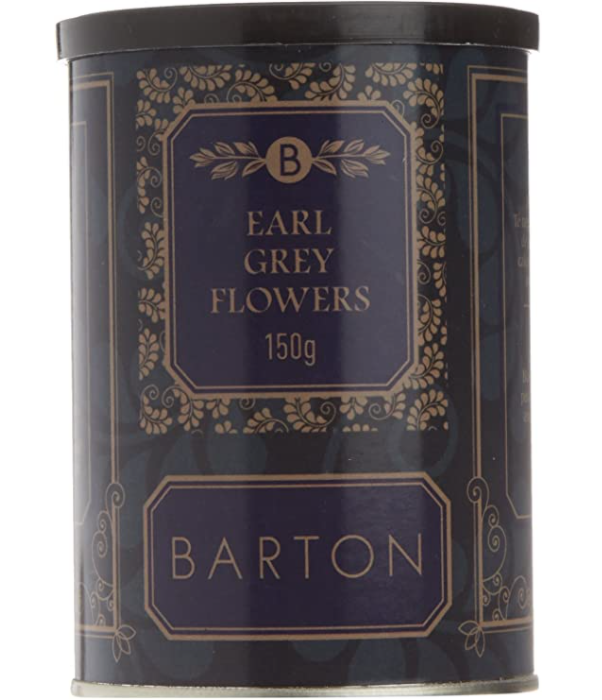 Barton Earl Grey Flowers - Hojas partidas de Té negro, 150 gr